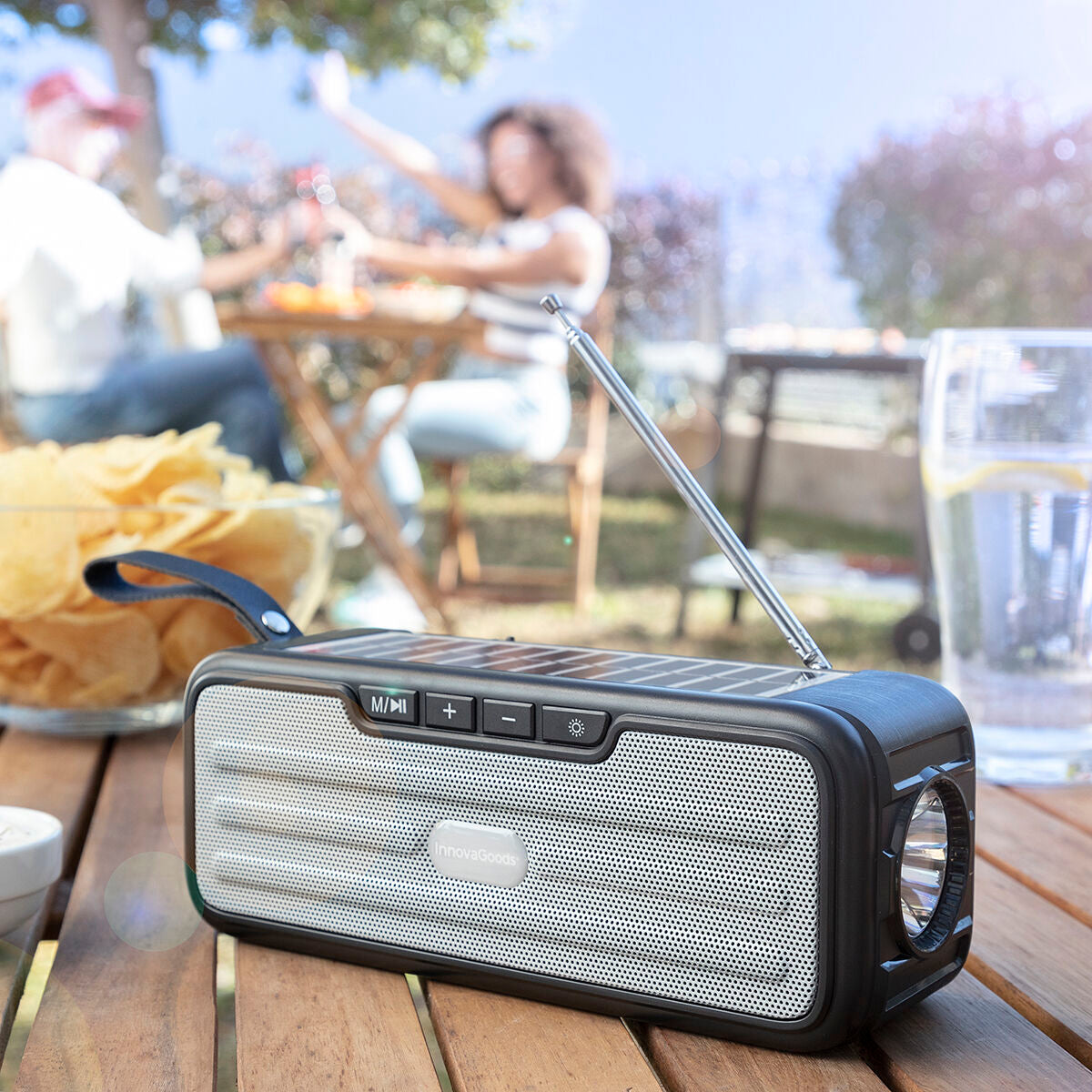 Wireless Speaker with Solar Charging and LED Torch Sunker InnovaGoods InnovaGoods