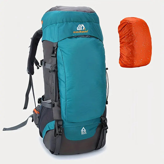 Letvægts 65L vandtæt rygsæk til vandring, klatring, camping og rygsæk - Holdbar og komfortabel med flere rum og lommer Sunsetmount