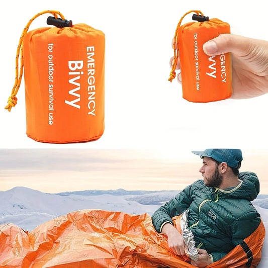 Nødsovepose: Genanvendeligt overlevelsestæppe til udendørs camping, vandreture og redning - let og let at bære! Sunsetmount